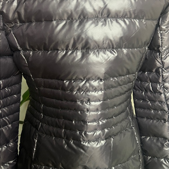 Kensie Quilted Ombré Purple Gray Shiny Puffer Jacket Coat Size Small - Picture 12 of 16